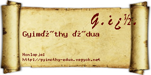 Gyimóthy Édua névjegykártya